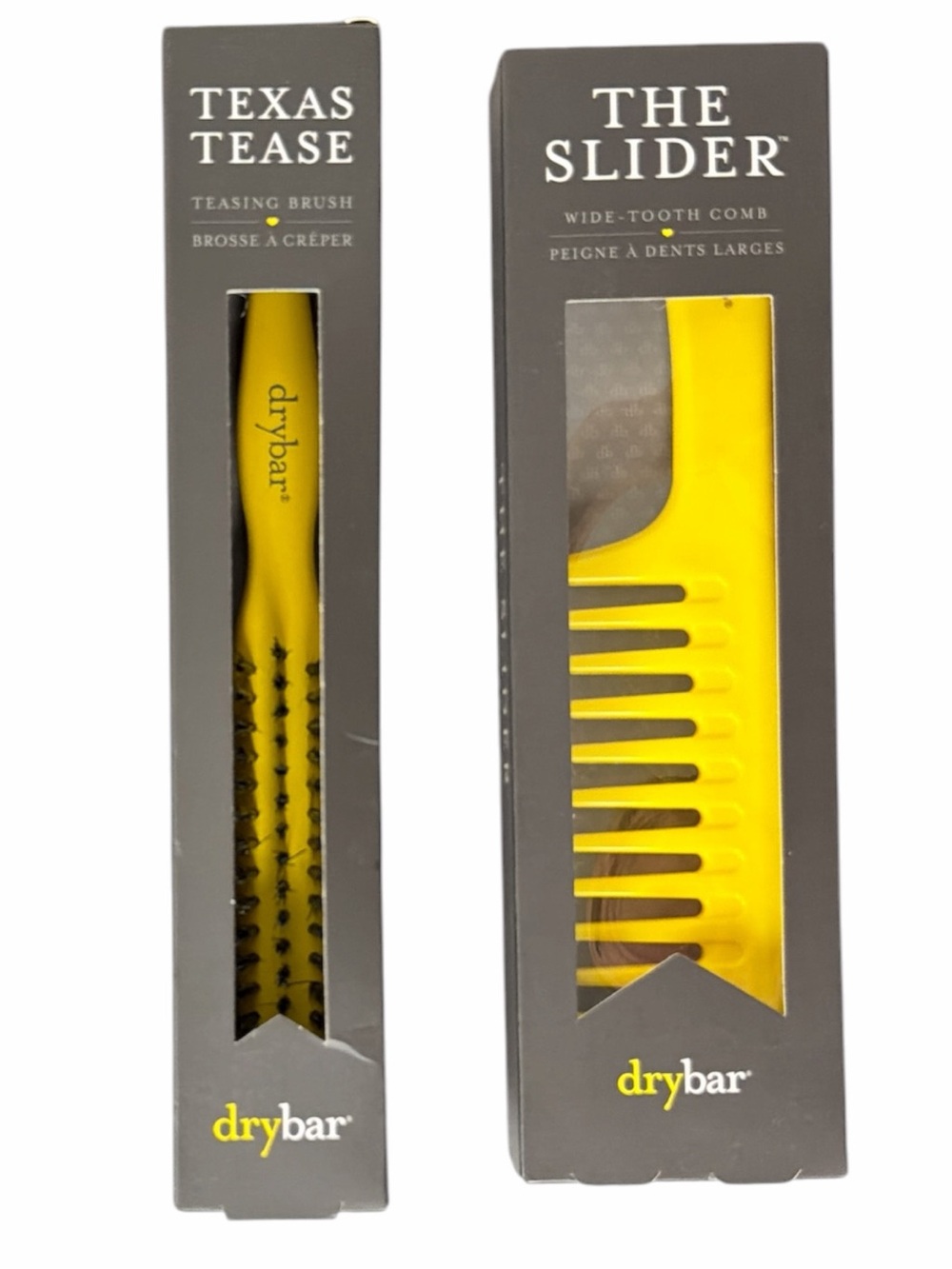 Drybar Texas Tease Brush & The Slider Wide Tooth Comb Styling Set NIB